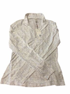 Calia Tissue Texture UV Quarter Zip Pullover M NWT